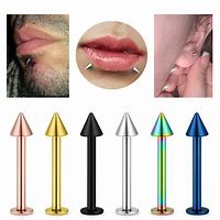 5 x Pack Spike 16g 8mm Labret Lip Bars Tragus Ear Piercing - Pierced n Proud