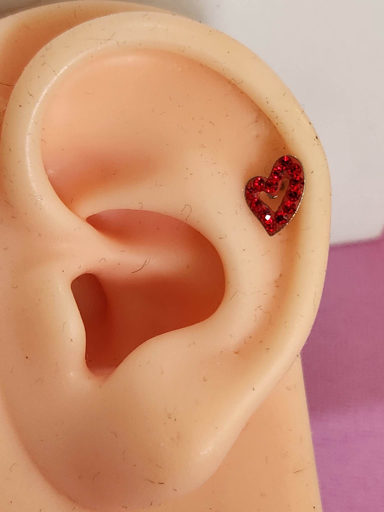 Heart on sale rook earring