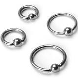 Surgical Steel Captive Rings 14g 10mm - Pierced n Proud